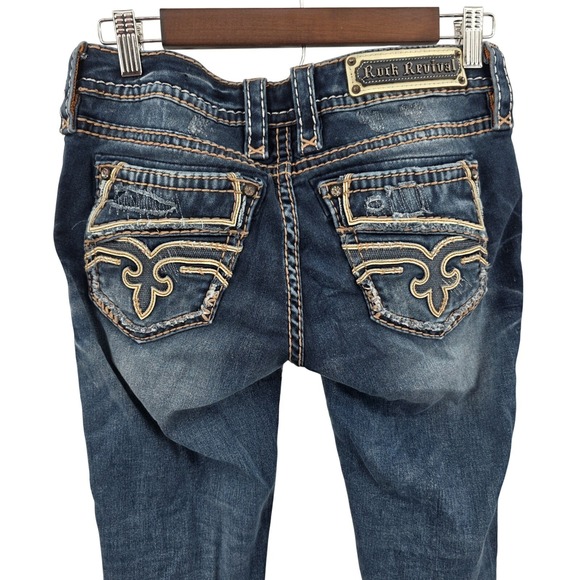 Women's Rock Revival Sakura Crop Jeans Size 27 - Picture 5 of 10